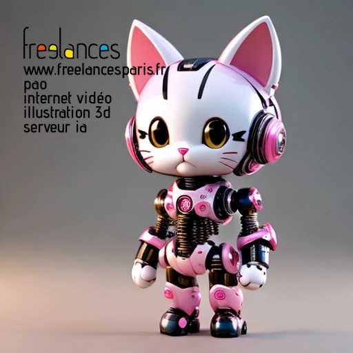 Pao mise en page internet vidéo illustration 3d serveur IA générative AI freelance paris studio de création magazines QU11WX90